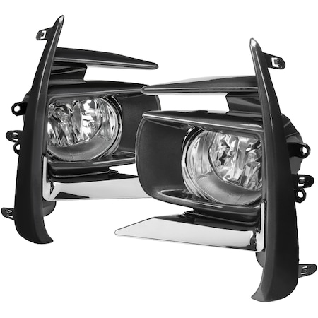 Spec-D Tuning Toyota Sienna Clear Bumper Driving Fog Lights+H11 Bulbs+Switch 17-19 LF-SNA18COEM-V2-HZ